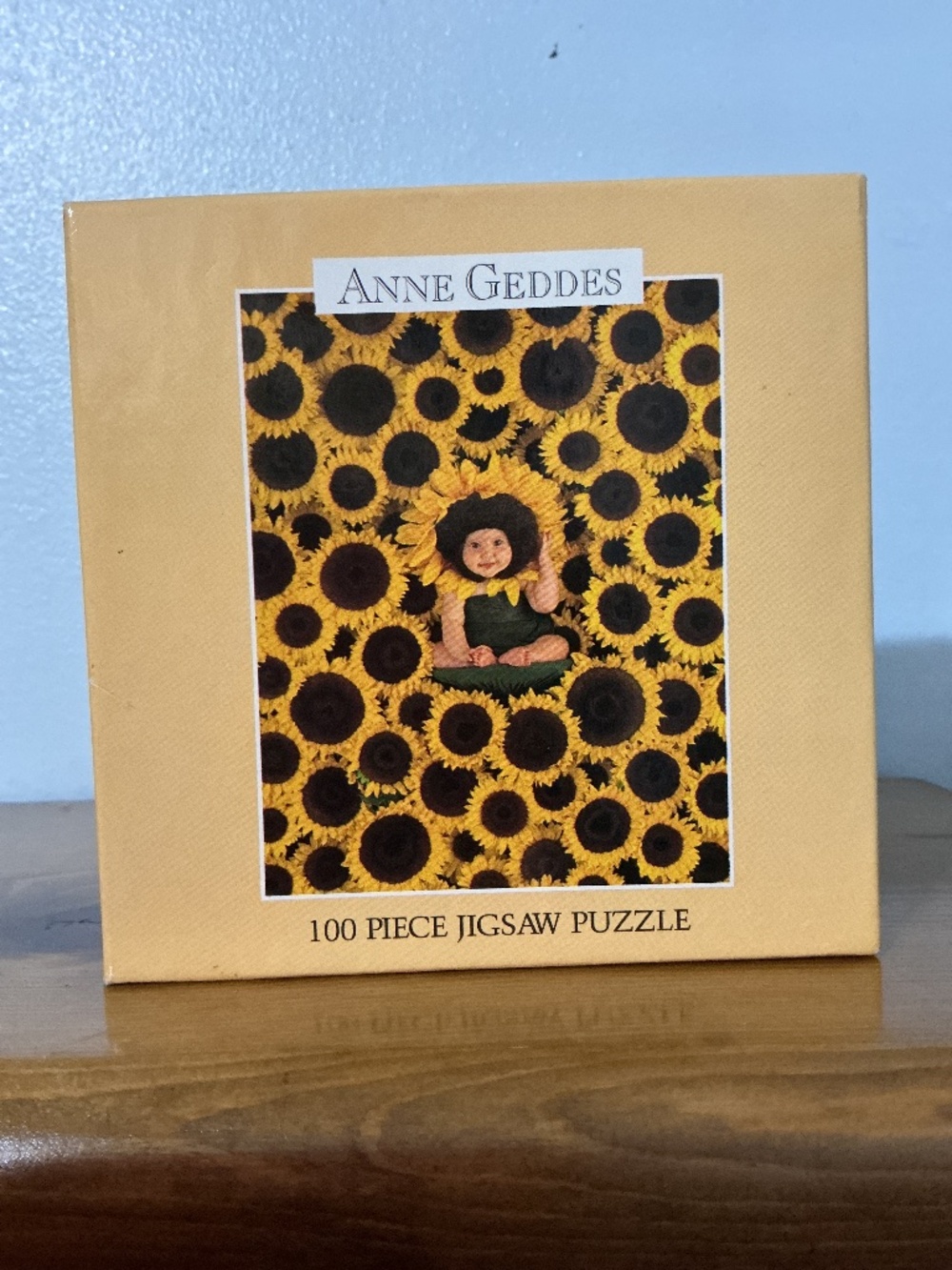 NEW Anne Geddes 100-Piece Jigsaw Puzzle Baby Bumblebee in Sunflowers Sealed